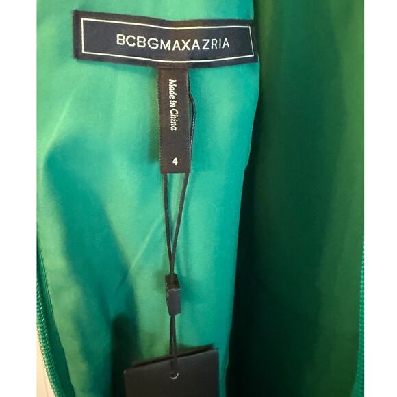 BCBGMAXAZRIA NWT ($348) | Emerald Green Sleeveless Maxi Formal Gown Dress | sz 4 - Picture 8 of 12